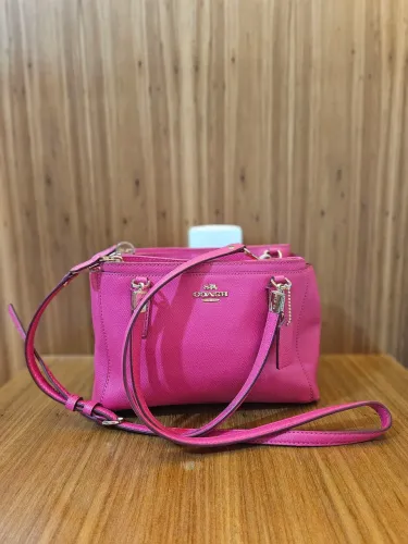 Bolsa Coach original - couro rosa pink