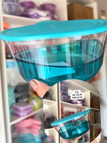 Tigela design 2,5 litros Tupperware policarbonato