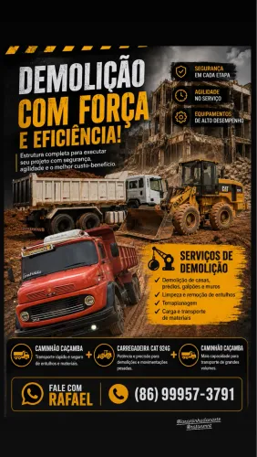 Demolição ê a Terraplanagem