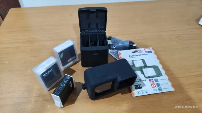 Kit Bateria + Carregador + capa + película GOPRO HERO 9 10 11 12