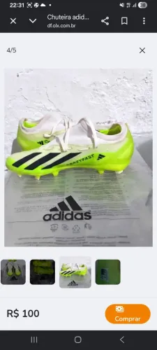 Chuteira adidas tamanho 40