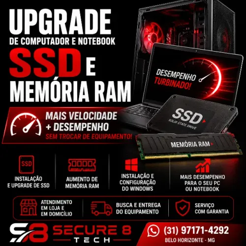 UPGRADE DE COMPUTADOR E NOTEBOOK - SSD E MEMÓRIA RAM