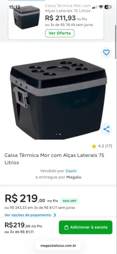 Térmica 75 litros mor
