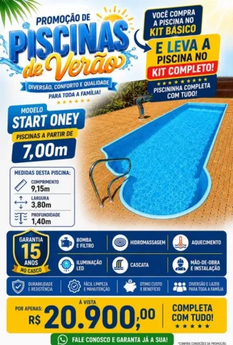 PROMOÇÃO IMPERDÍVEL DE PISCINA