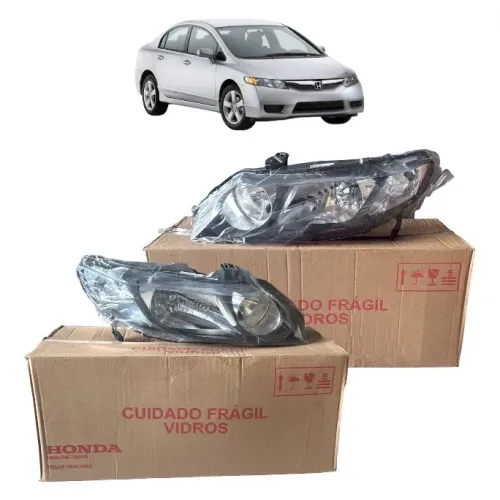 Par de farol Honda New civic 07/11 original