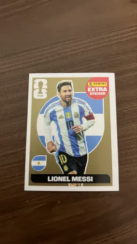 Figurinha Extra Sticker Legend Messi Ouro