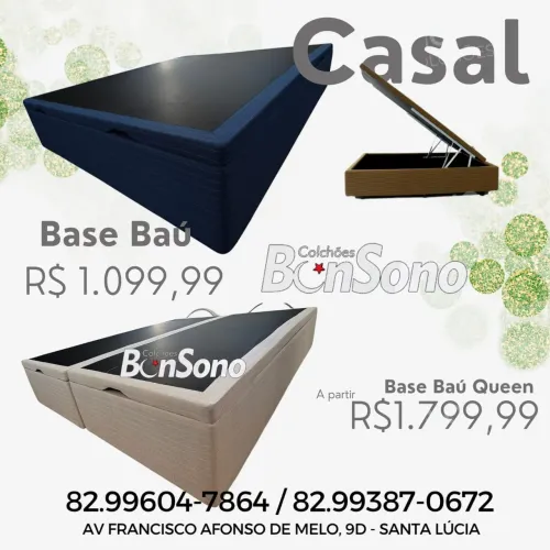 Base bau casal R$ 1.089 ou Base bau queen size R$ 1.799,99 pronta entrega consulte dispon