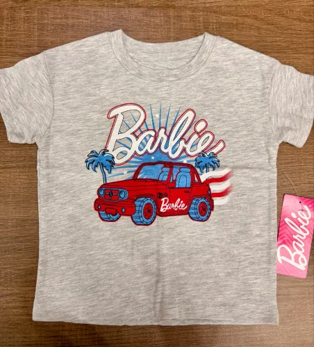 Camiseta infantil da Barbie tamanho 2T