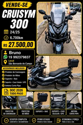 Cruisym 300 - Impecável