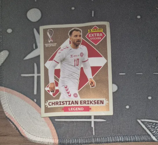 Figurinha Colecionavel Christian Eriksen Legend raridade BRONZE - Álbum da Copa 2022