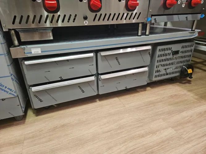 balcão 4 gavetas refrigerado total inox