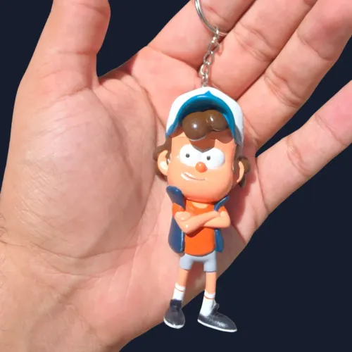 Chaveiro Figure Dipper de Gravity Falls 8cm