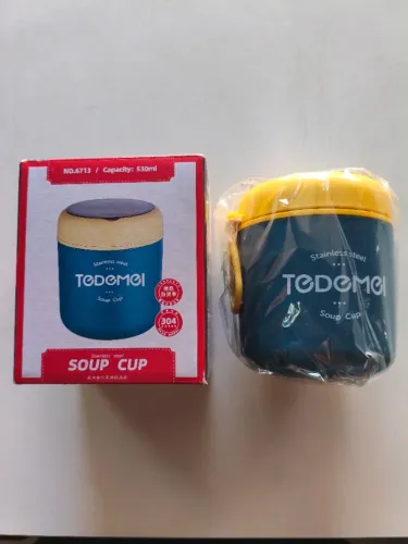 Pote Térmico Tedemei 530ml em Aço Inox (Novo na Caixa) ?