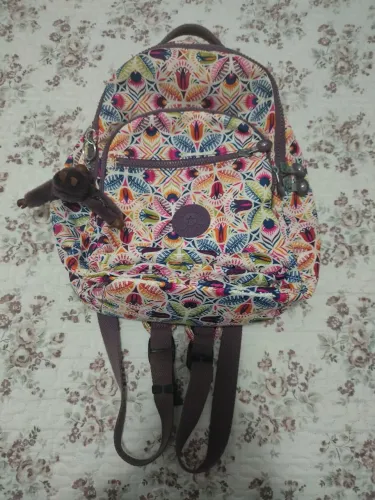 Mochila Kipling Original Estampada Vendo ou troco por violão