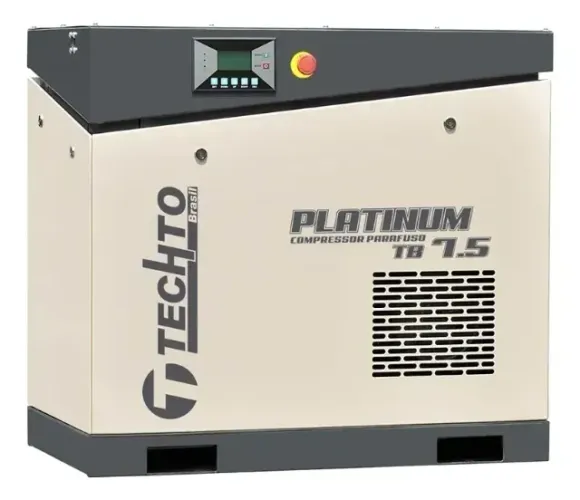 Compressor De Parafuso 10 Tb 8/10/12bar  Techto PlatinumCompressor De Parafuso 10 Tb 8/10/