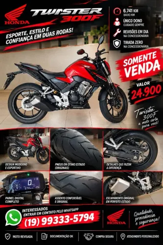 Vende-se twister honda único dono baixo km