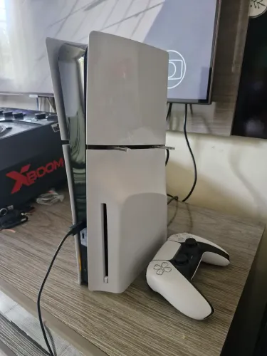 Ps5 slim 1 tera com leitor pego seu game como parte pagamento