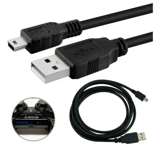 Cabo Usb V3 Compatível Com Controle Ps3 Cameras Antigas