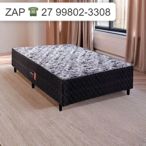=Cama Box Casal 138cm Acoplado Black 