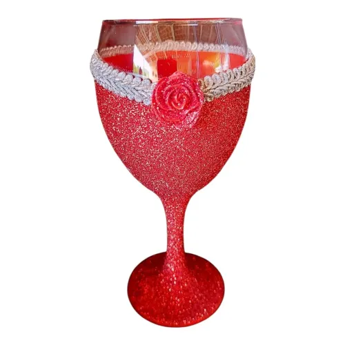 Taça Pombagira Vermelha de vidro grande 
