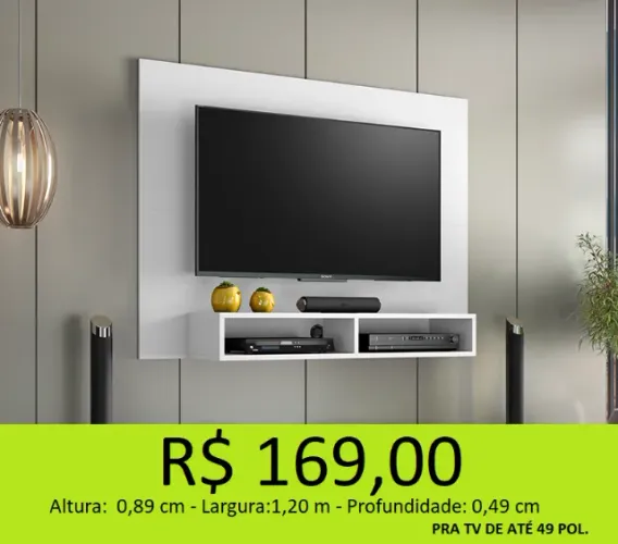 Painel de 1,20 branco pequeno - parcelamos sem juros