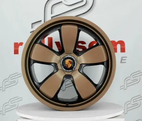 Jogo de Roda Fuchs Forged Preto Semi-Brilho Com Detalhe Bronze 5x130 - 20x9 e 21x13