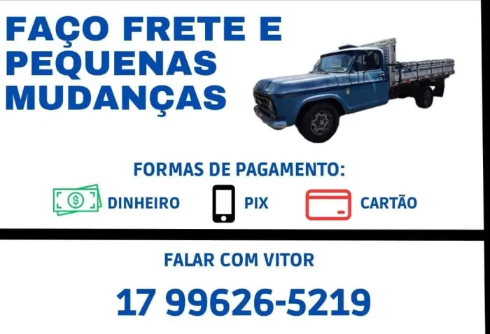 Faço frete e pequenas mudanças 
