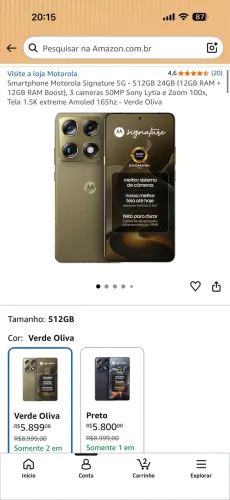 Motorola signature novo sem uso com nota fiscal
