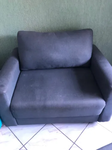 Sofá com Puff Cinza Medidas Especiais