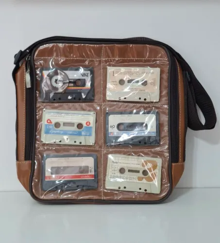 Bolsa Vintage fita K7 estilo carteiro