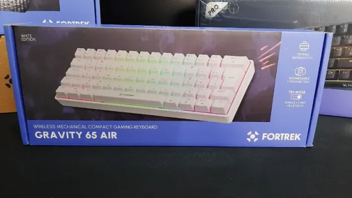 Teclado Mecânico Fortrek Gravity Air Compact Wireless Branco - Novo Lacrado