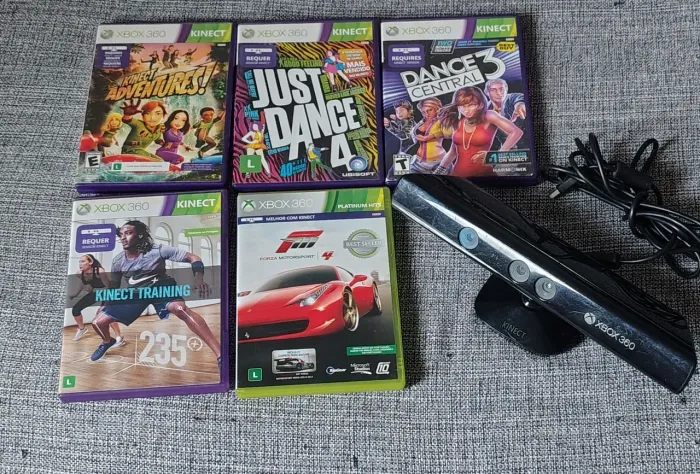 Kinect Xbox 360 +5 jogos
