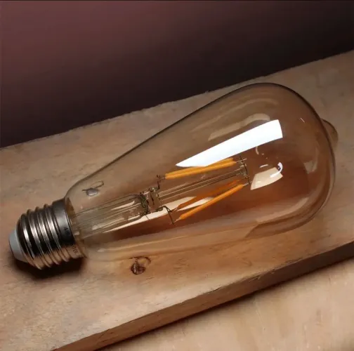 Lâmpada Filamento Led Decorativa Retrô Vintage Âmbar Cor Da Luz Branco-quente