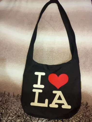 Bolsa de ombro nylon I love Los Angeles