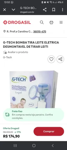 Bomba de tirar leite g-tech NOVA