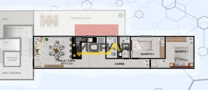 APARTAMENTO LINEAR COM 2 QUARTO E 1 VAGA DE GARAGEM NO BAIRRO TUPI - BELO HORIZONTE BH/MG