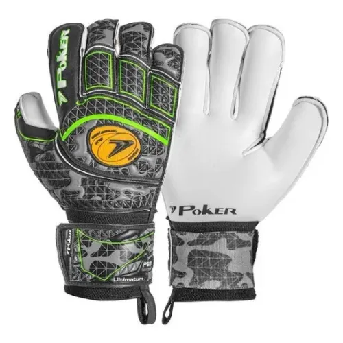 Luva Goleiro Poker Ultimatum Profissional - Preto+verde