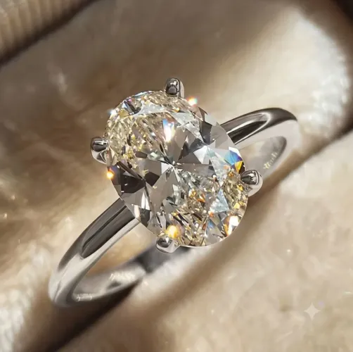 Anel diamante moissanite 1ct