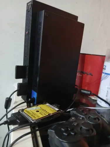 PS2 FAT com hd lotado de jogos