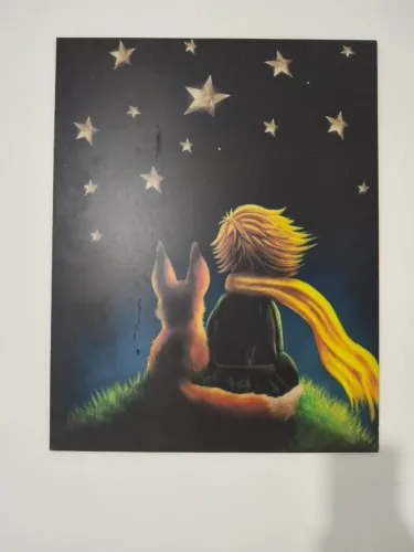 Quadro decorativo MDF Pequeno Príncipe tamanho 55x70