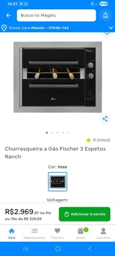 Churrasqueira a gás Fischer