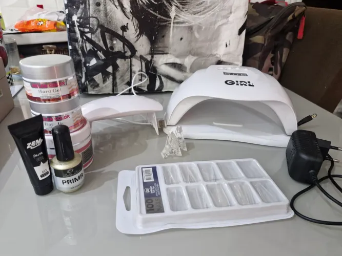 Kit para unhas de gel, soft gel, molde f1