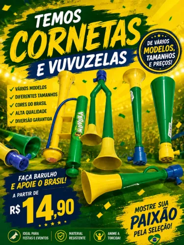 Cornetas e vuvuzelas