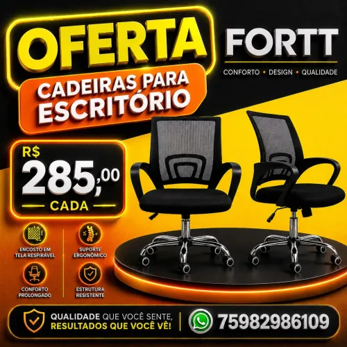 Cadeira para escritório modelo secretária - Cada: