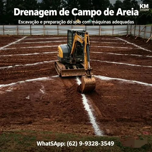 Fazemos valas Drenagem campo areia
