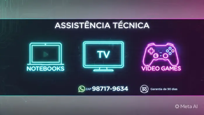 Conserto de TV -NOTEBOOK - VIDEO GAMES