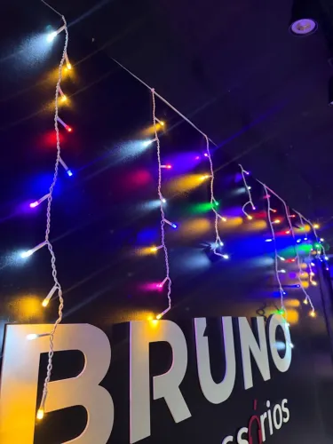 Cascata de led 3 metros e 8 funções colorida