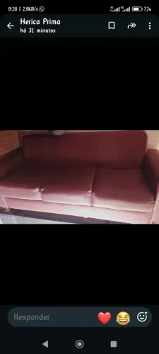Sofá 3 lugares couro