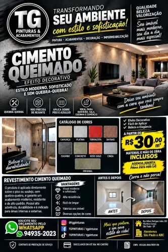Aplicação do efeito cimento queimado