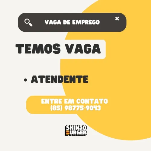 CONTRATA-SE ATENDENTE - INÍCIO IMEDIATO